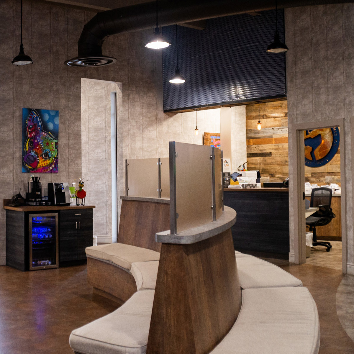 The interior waiting room