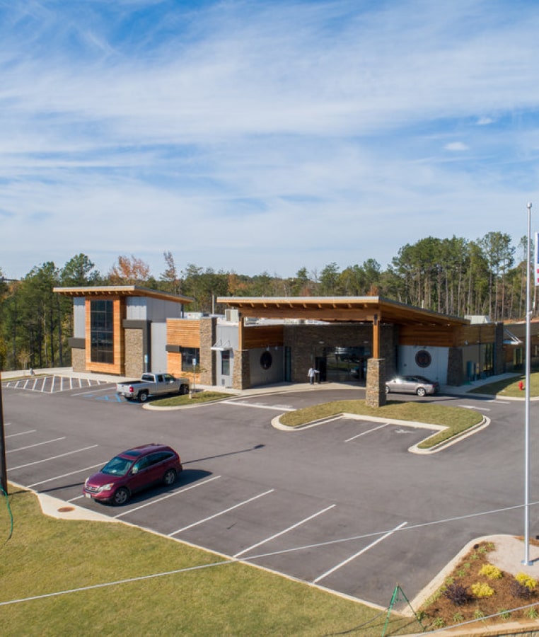 Clinic parking and exterior